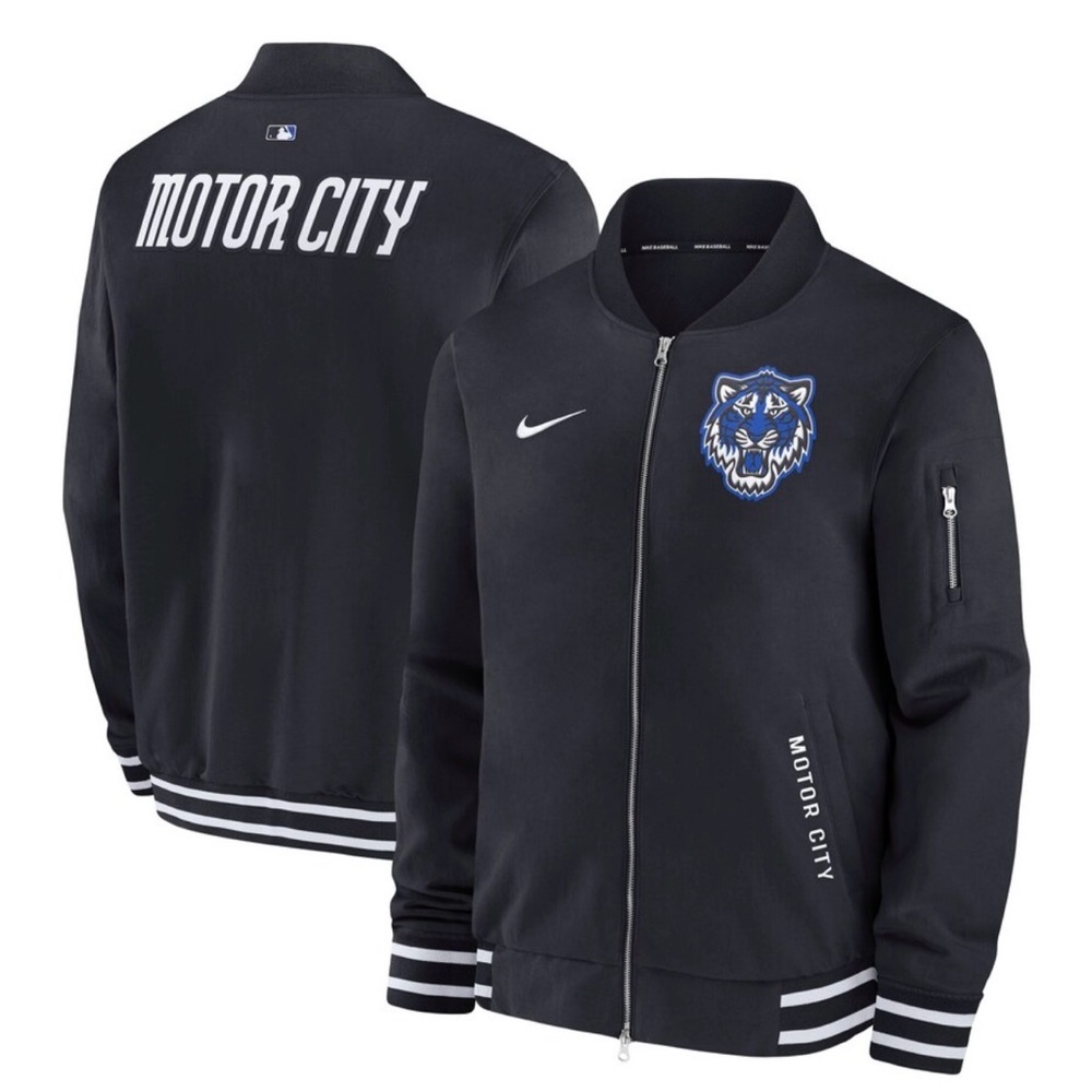 Men's Detroit Tigers Nike Authentic Collection City Connect Bomber Jacket